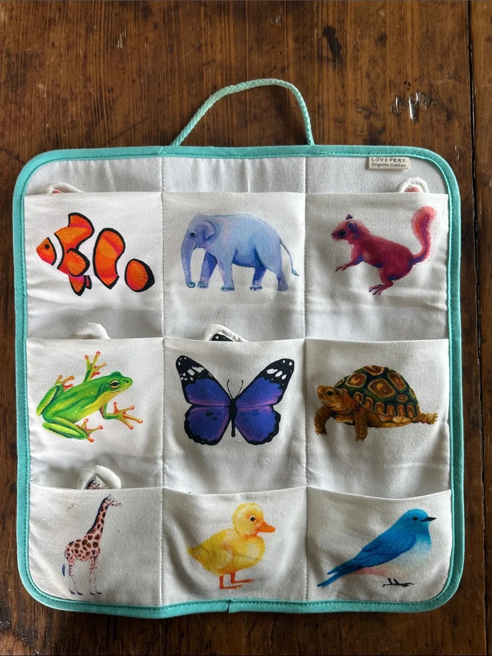 Quiet Matching Pocket Activity Mat – Teal Trim